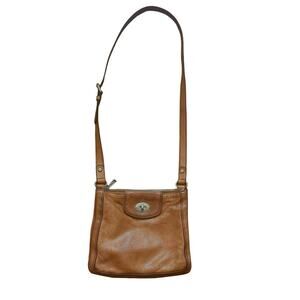 Vintage Fossil Marlow Leather Boho Crossbody Bag Chestnut Caramel Tan Bohemian